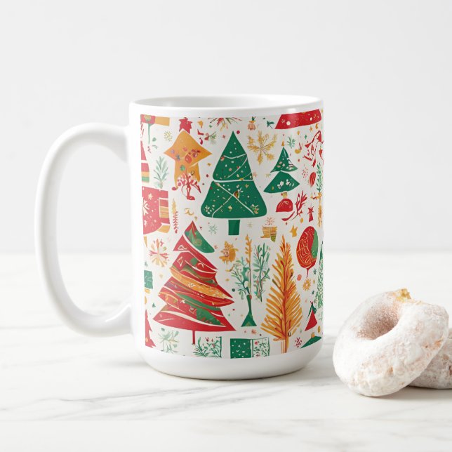 Whimsical Christmas Forest Mug (With Donut)