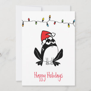 Whimsical Christmas Frog Christmas Cards