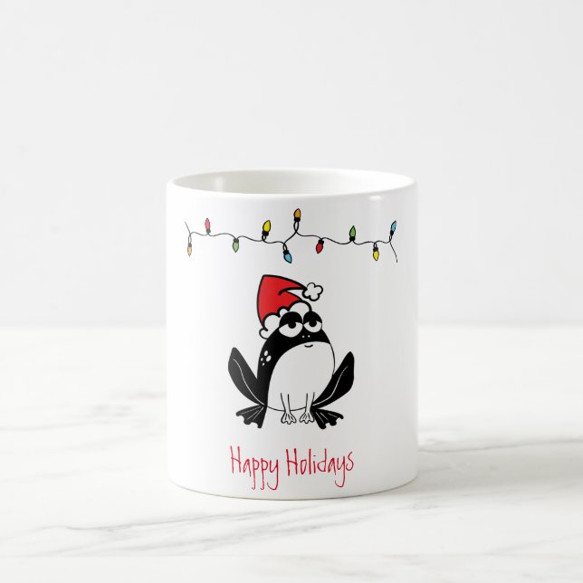 Whimsical Christmas Frog Coffee Mug (Center)