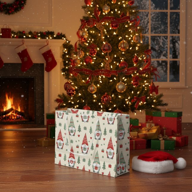 Whimsical Christmas Gnome Gift Bag (Creator Uploaded)