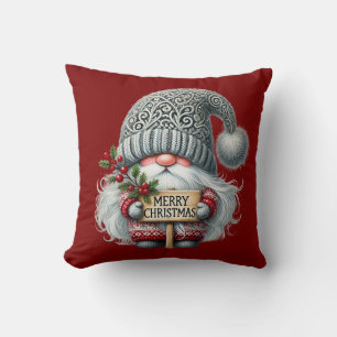 🎅 Whimsical Christmas Gnomes  Cushion