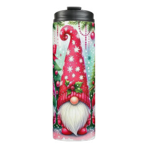 Whimsical Christmas Gnomes Thermal Tumbler