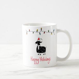 Whimsical Christmas Goat Coffee Mug