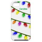Whimsical Christmas Lights Custom Name iphone Case