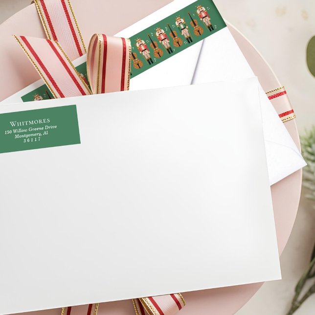 Whimsical Christmas Nutcracker Ballet Violin Music Wrap Around Label (Whimsical Christmas Nutcracker Ballet Violin Music Wrap Around Label)