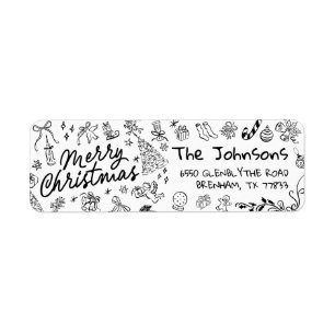 Whimsical Christmas Return Address Label