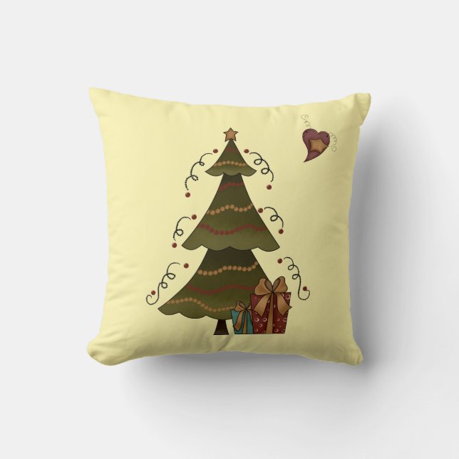 Whimsical Christmas Tree  Cushion (Front)