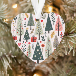 Whimsical Christmas Tree Forest Ornament