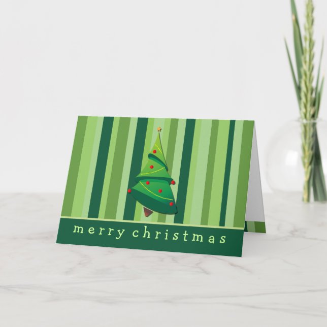 Whimsical Christmas Tree Holiday Cards (Front)
