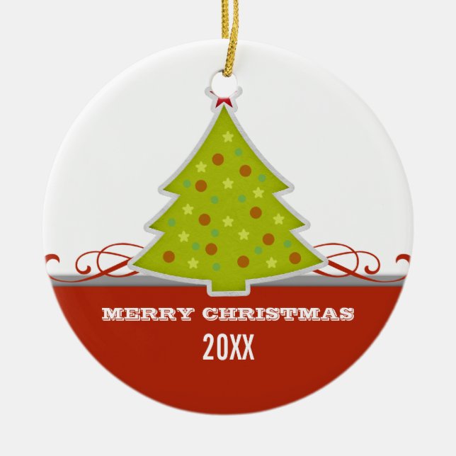 Whimsical Christmas Tree Ornament (Front)