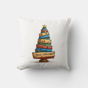 🎄 Whimsical Christmas Tree Throw Pillow 🎁✨