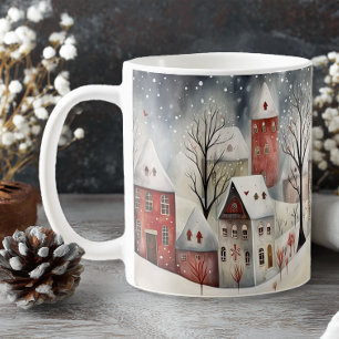 Whimsical Christmas Village Coffee Mug