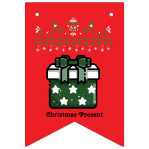 Whimsical Christmas Wonderland bunting banner