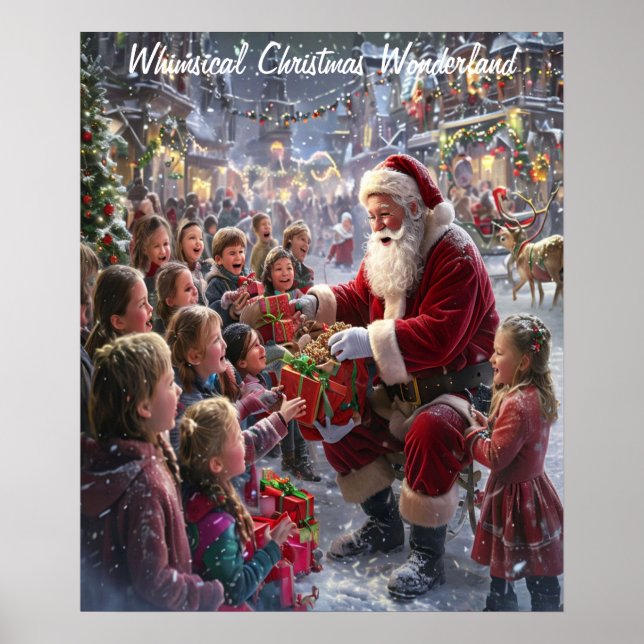 Whimsical Christmas Wonderland Poster (Front)