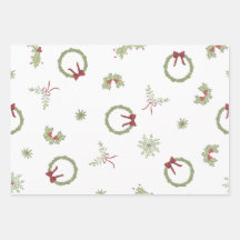 Whimsical Christmas Wrapping Paper Sheets