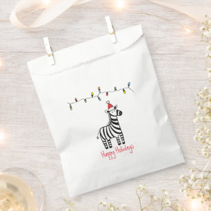 Whimsical Christmas Zebra Favour Bag