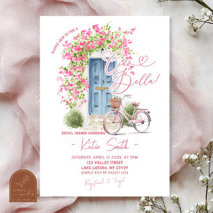 Whimsical Ciao Bella Italian Bridal Shower Invitation