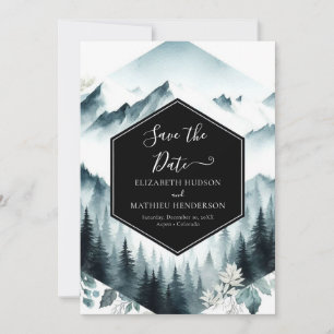 Whimsical Classic Mountain Wedding  Save The Date