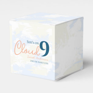 Whimsical Cloud 9 Pastel Chic Bridal Shower Favour Box