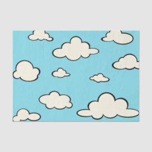 WHIMSICAL CLOUD PATTERN TISSUE PAPER