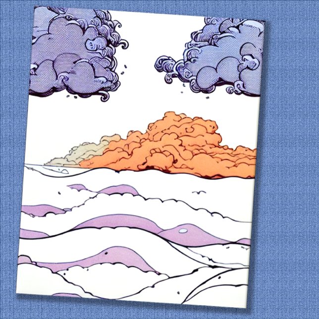 Whimsical Clouds, Sea & Waves  Fleece Blanket (Creator Uploaded)