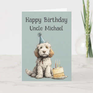 Whimsical Cockapoo Dog Birthday Card