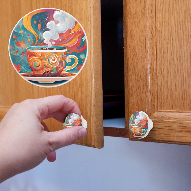 Whimsical Coffee Ceramic Knob (Creator Uploaded)