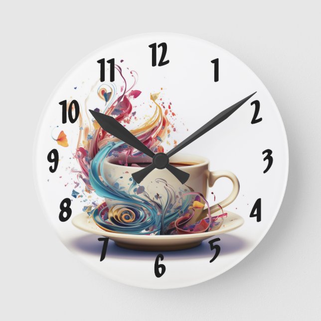 Whimsical Coffee Clock (Front)