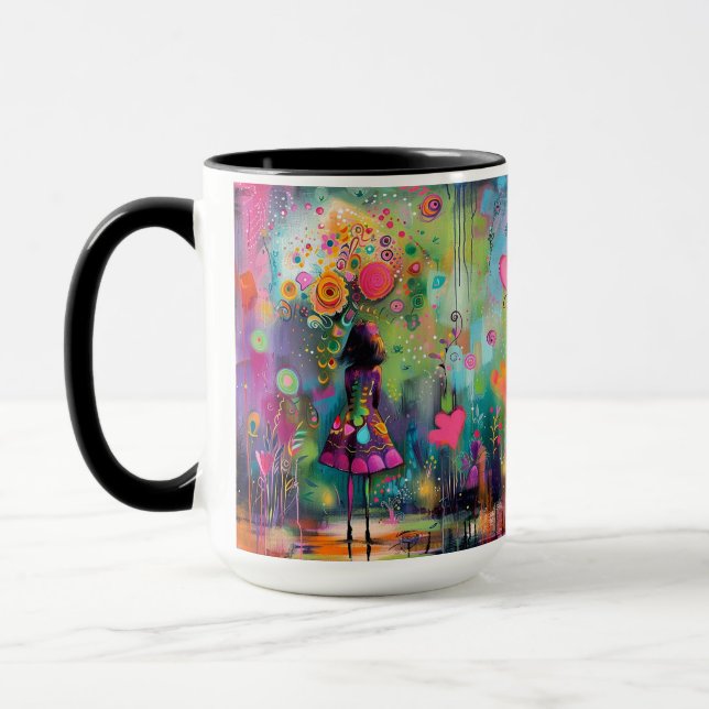 Whimsical Colour Explosion Mug (Left)
