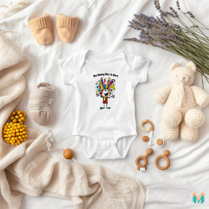 Whimsical Colourful Bunny Design for Kids Baby Bodysuit