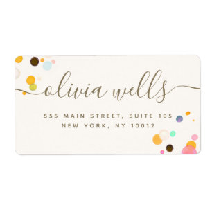 Whimsical Colourful Confetti Signature Script  Lab