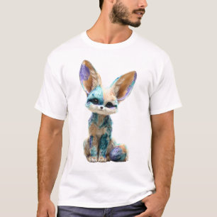 Whimsical Colourful Fennec Fox Digital Art Men T-Shirt