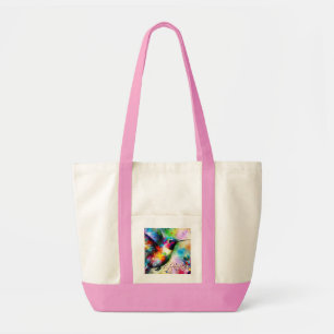 Whimsical Colourful Hummingbird Bird Personalised Tote Bag