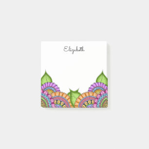 Whimsical Colourful Modern Floral Watercolor Post-it Notes