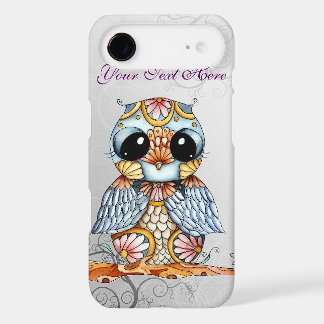 Whimsical Colourful Owl iPhone 6 Case (Back)