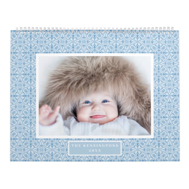 Whimsical Colourful Patterns Family Photo Calendar (Cover)