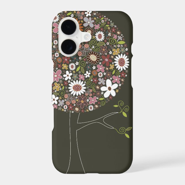 Whimsical Colourful Spring Flowers Pop Tree Nature (Back)