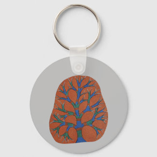 "Whimsical Colourful Tree - Nature on the Go Key Ring
