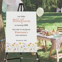 Whimsical Colourful Wildflower 1st Birthday Party