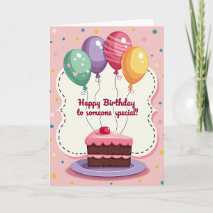 Whimsical Colours Birthday Card