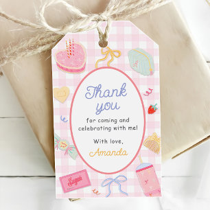Whimsical Coquette Pink Hand Drawn Gift Tags