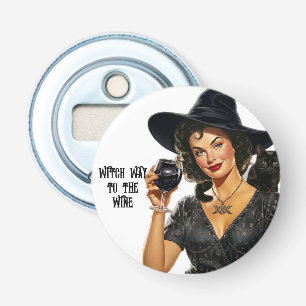Whimsical Cosmopolitan Witch Way to the Wine Bottle Opener