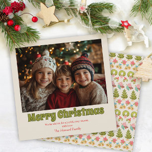 Whimsical Cosy Photo Christmas Holiday Vintage