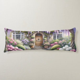 Whimsical Cottage Garden Pathway Body Cushion