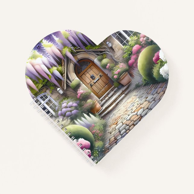 Whimsical Cottage Garden Pathway Notebook (Front)