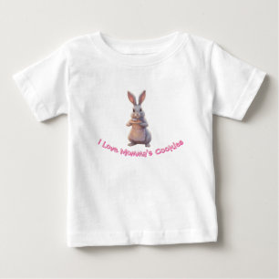 Whimsical Cottagecore Momma Bunny & Tray Cookies Baby T-Shirt
