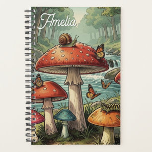 Whimsical Cottagecore Mushrooms   Personalised Planner