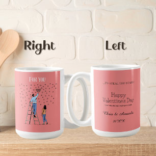 Whimsical Couple "For You I'd Steal the Stars" Coffee Mug