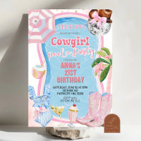 Whimsical Cowgirl Cocktails Pool Party Birthday