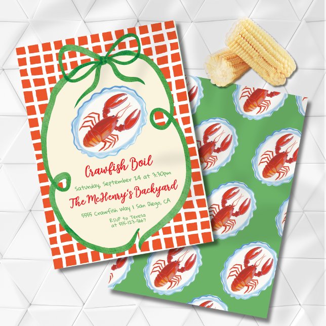 Whimsical Crawfish Boil Party Invitation (Creator Uploaded)